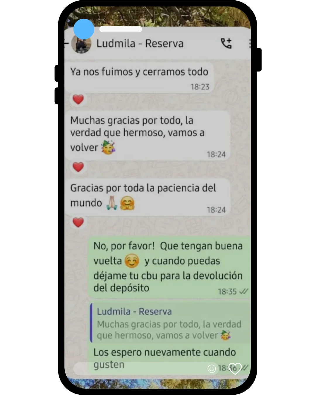 Mensaje final de Ludmila